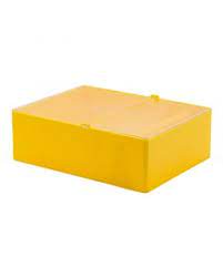 Nourrisseur  " CS " Rectangulaire avec couvercles 2 litres  (Jaune)